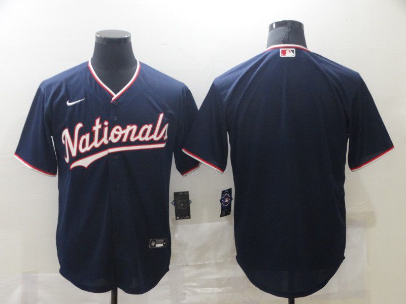 Men Washington Nationals Blank Blue Game 2021 Nike MLB Jersey